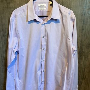 Calvin Klein button down in lilac, mens size large.